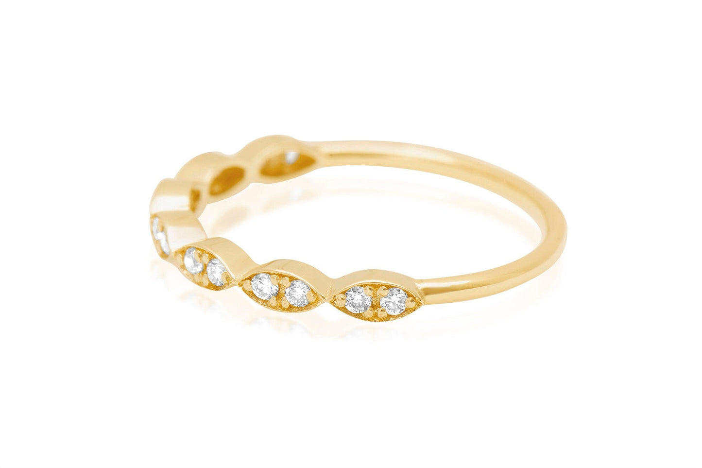 14k Gold Diamond Stacking Wedding Ring