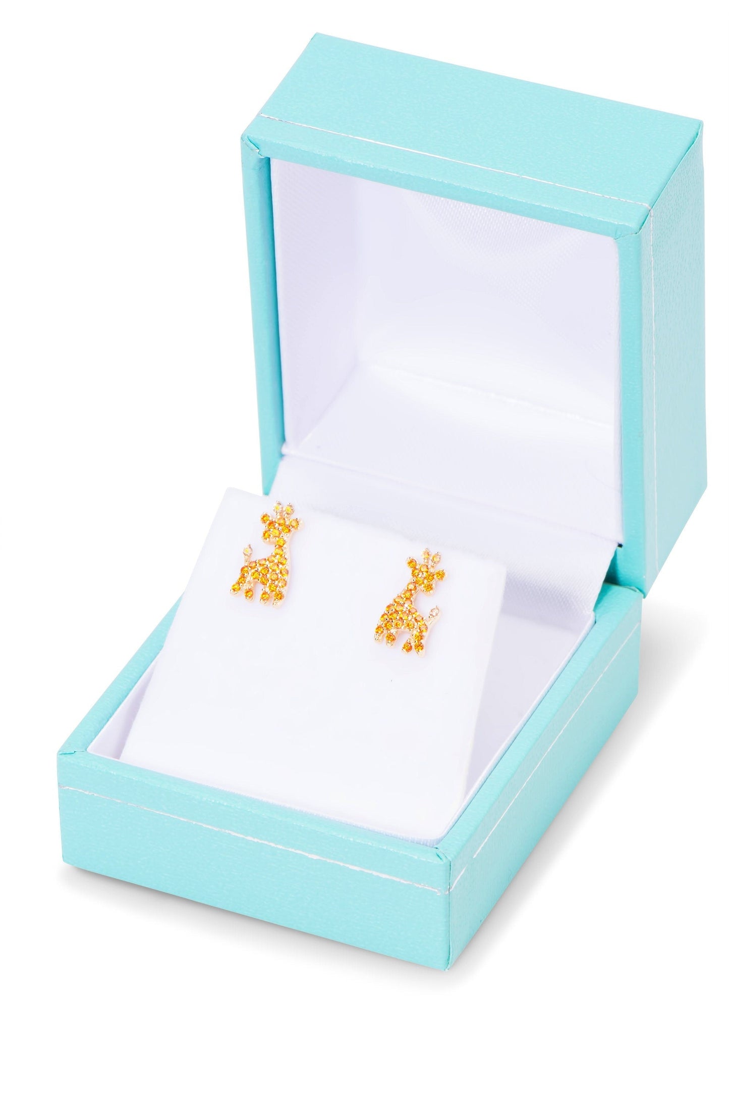 Cute Animal Giraffe Stud Earrings in Sterling Silver