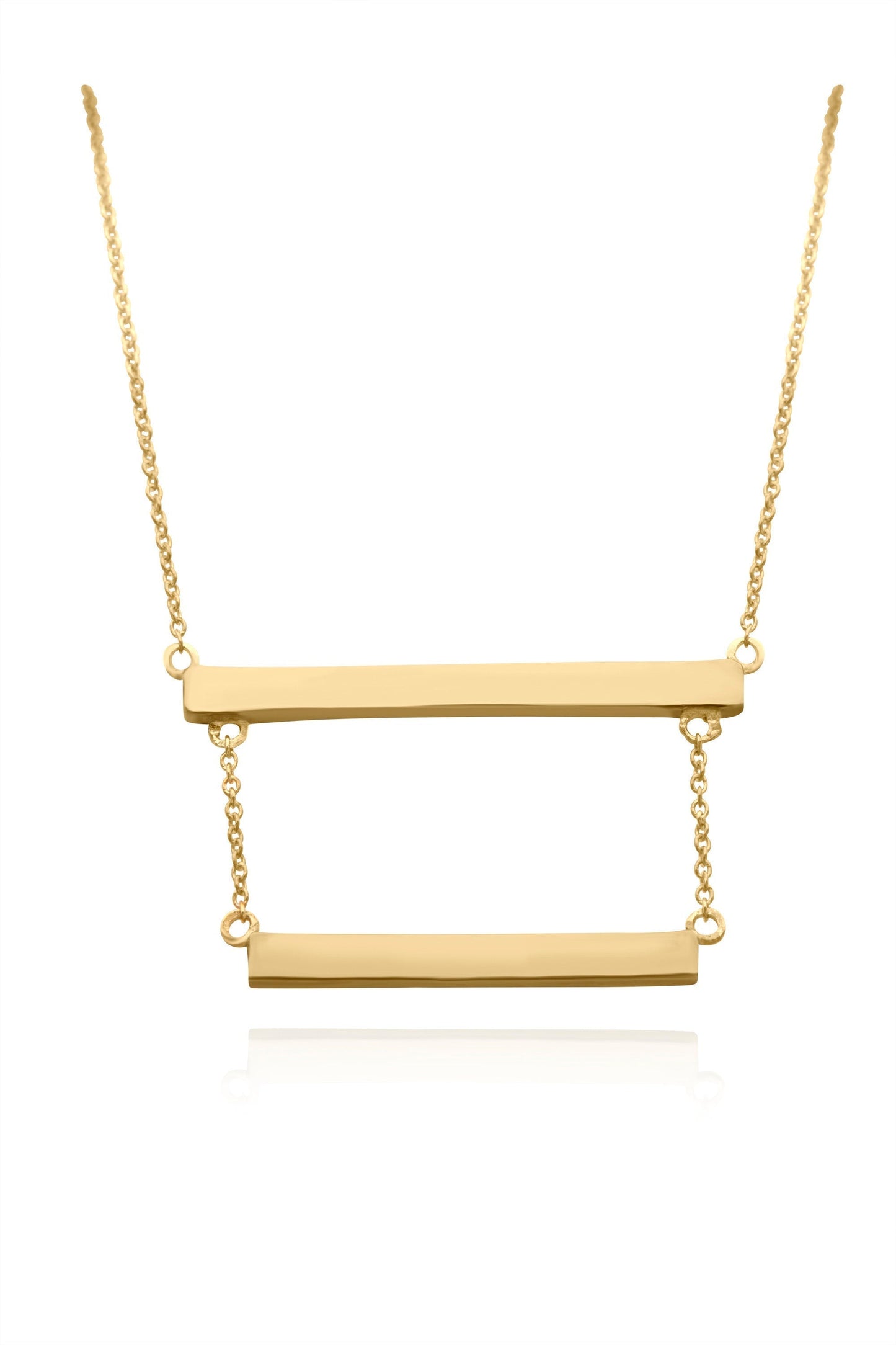 Sterling Silver Double Bar Necklace