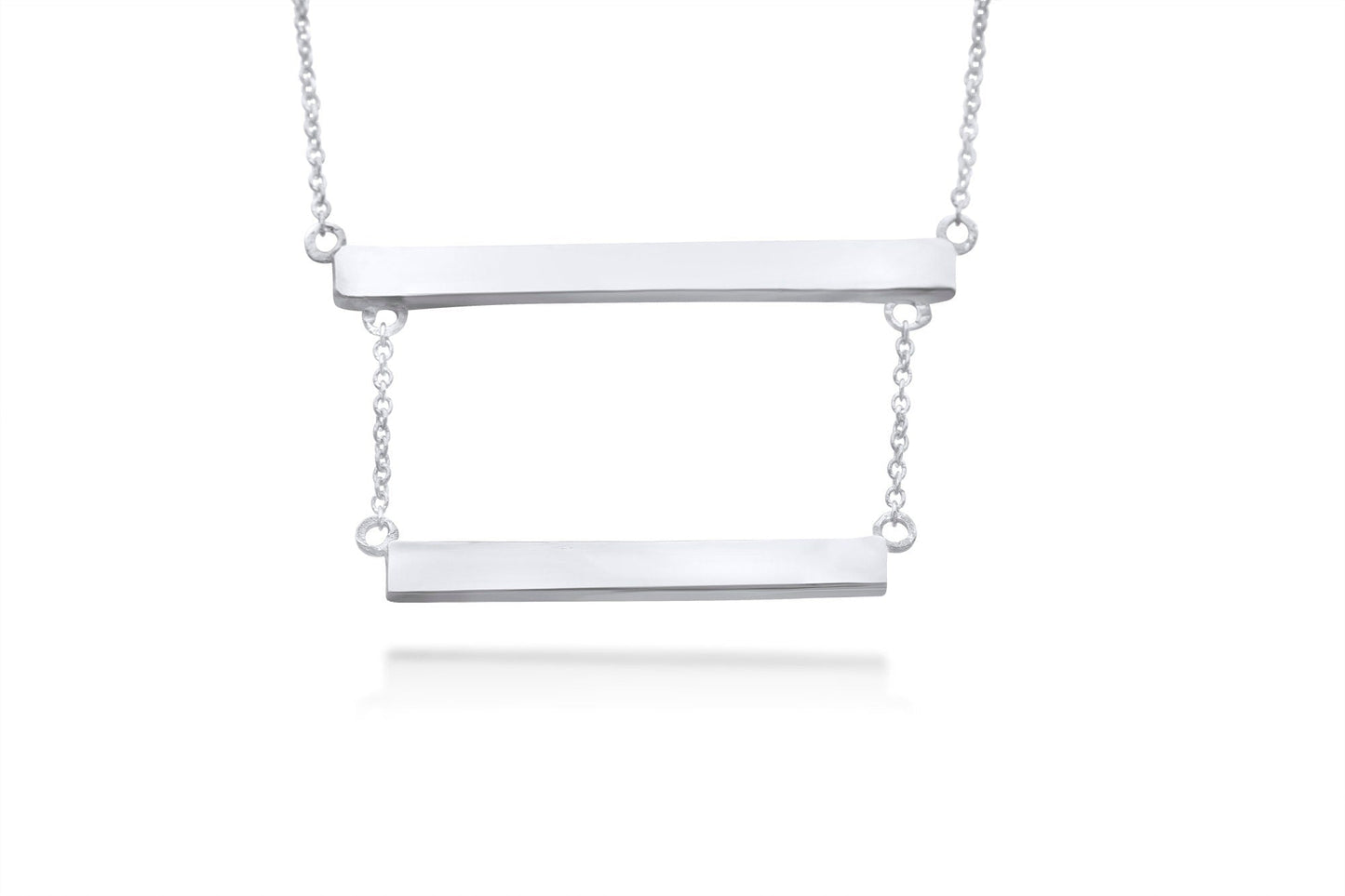 Sterling Silver Double Bar Necklace