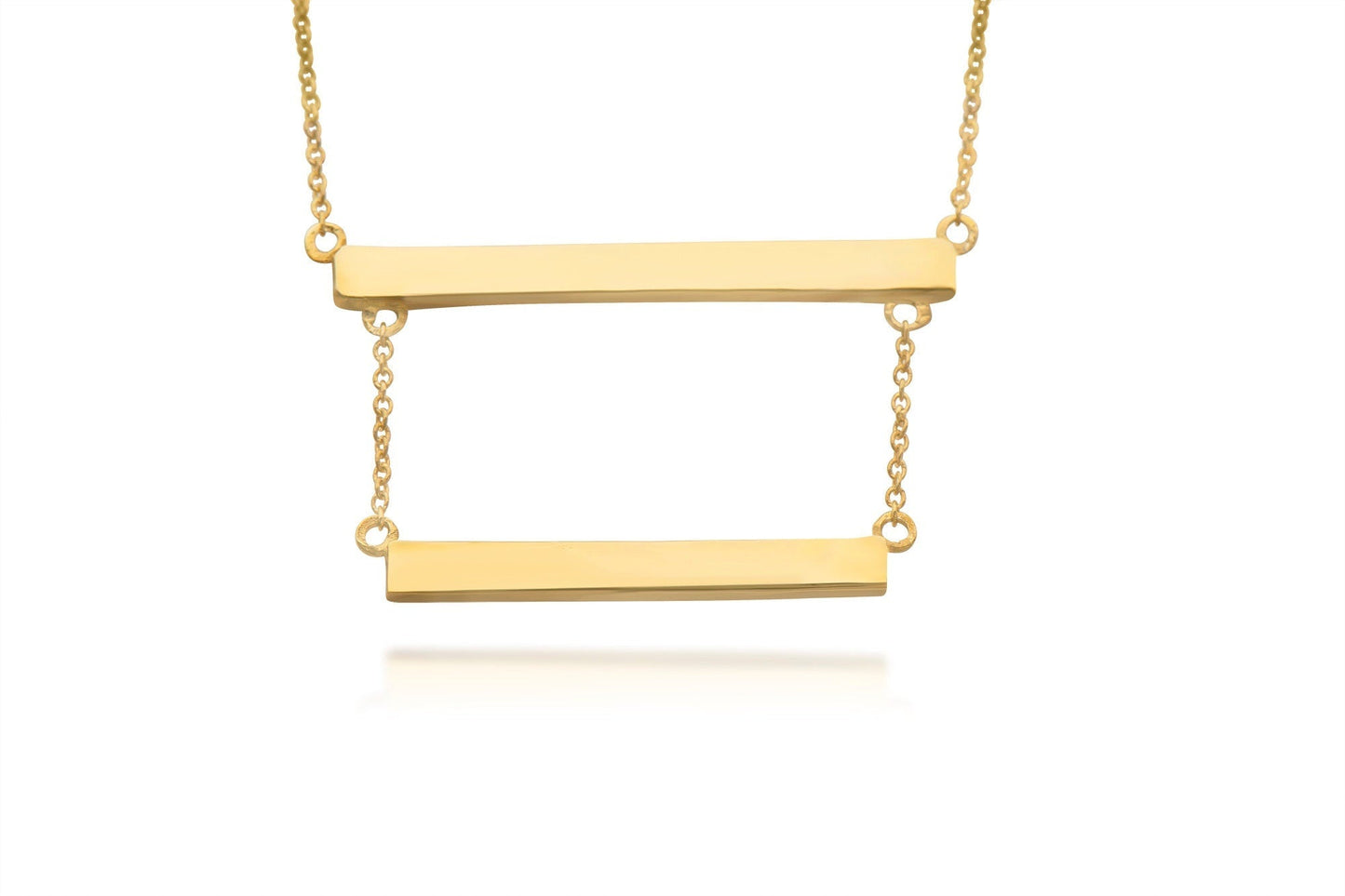 Sterling Silver Double Bar Necklace