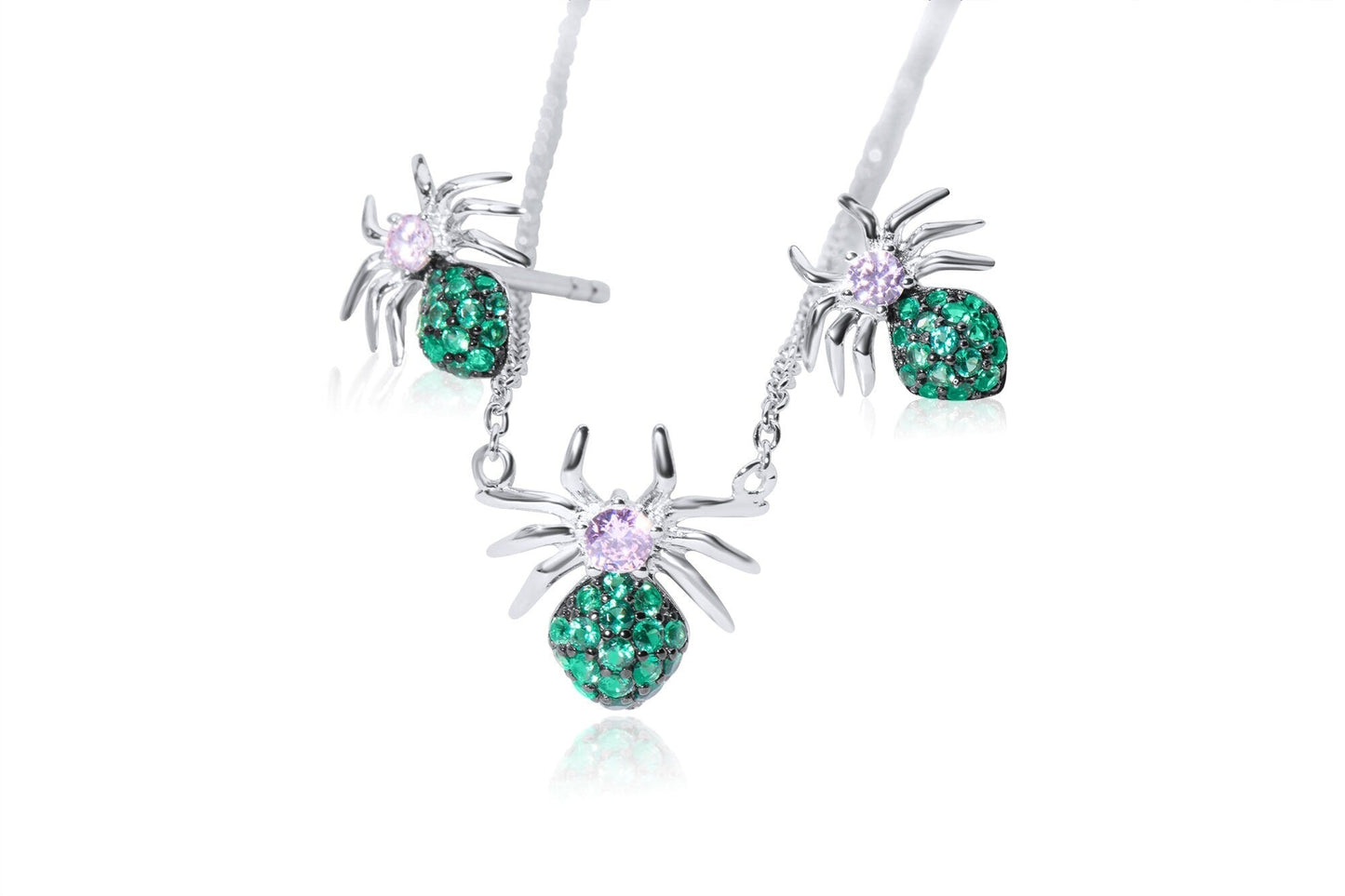Sterling Silver Spider Necklace