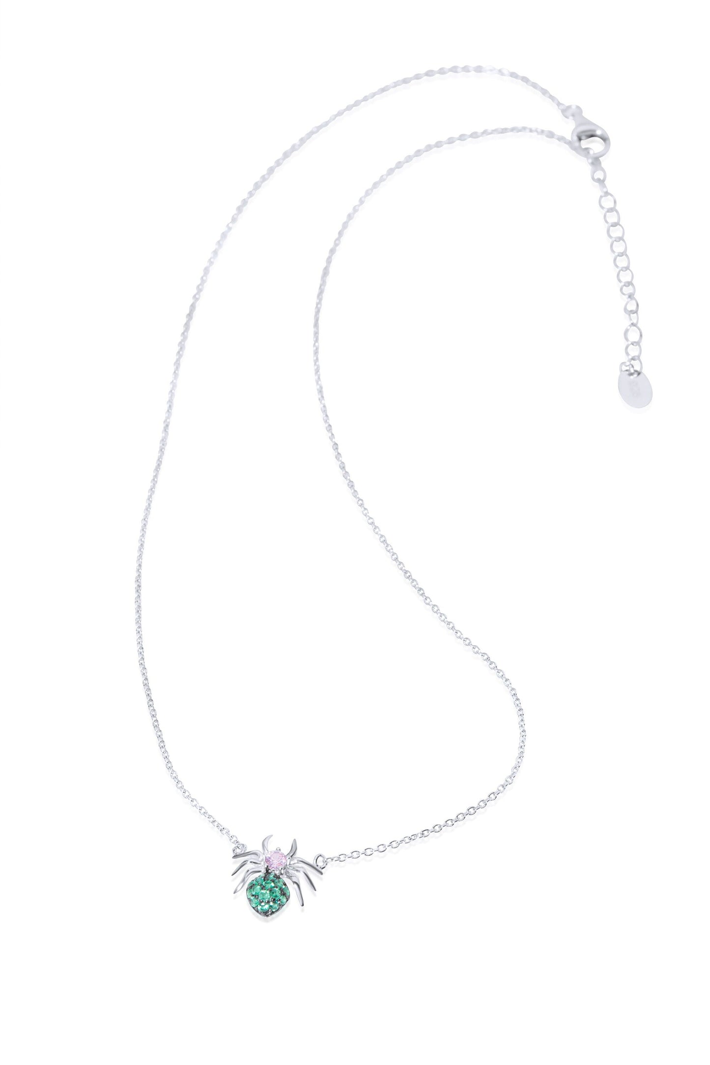 Sterling Silver Spider Necklace