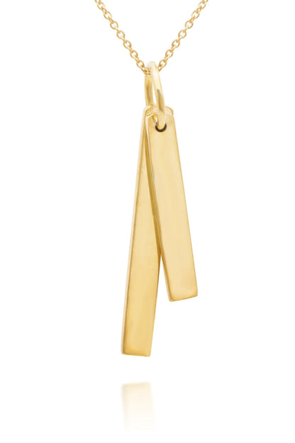 Double Bar Pendant Necklace