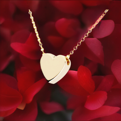 14k Dainty Gold Floating Heart Necklace