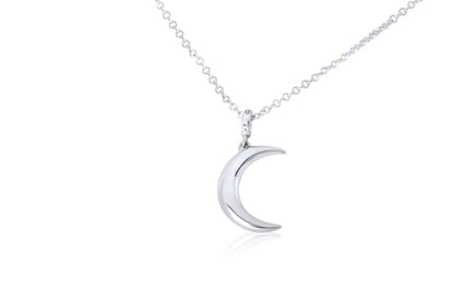 14k Crescent Moon Diamond Necklace