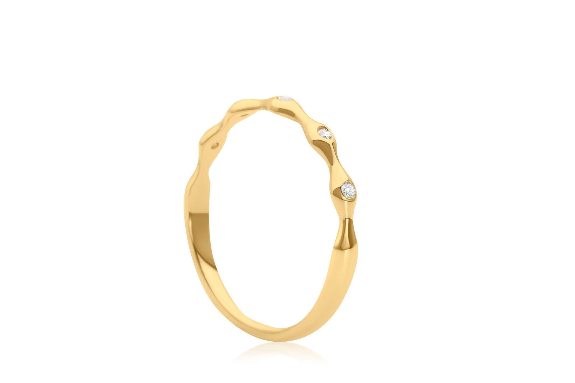 diamond eternity band yellow gold