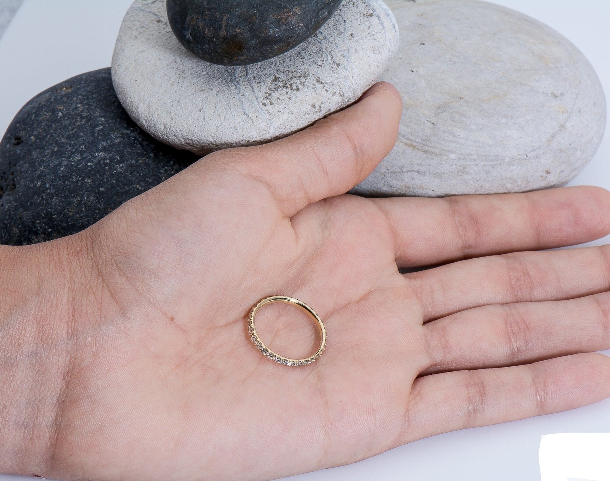 14k Gold Diamond Full Eternity Ring