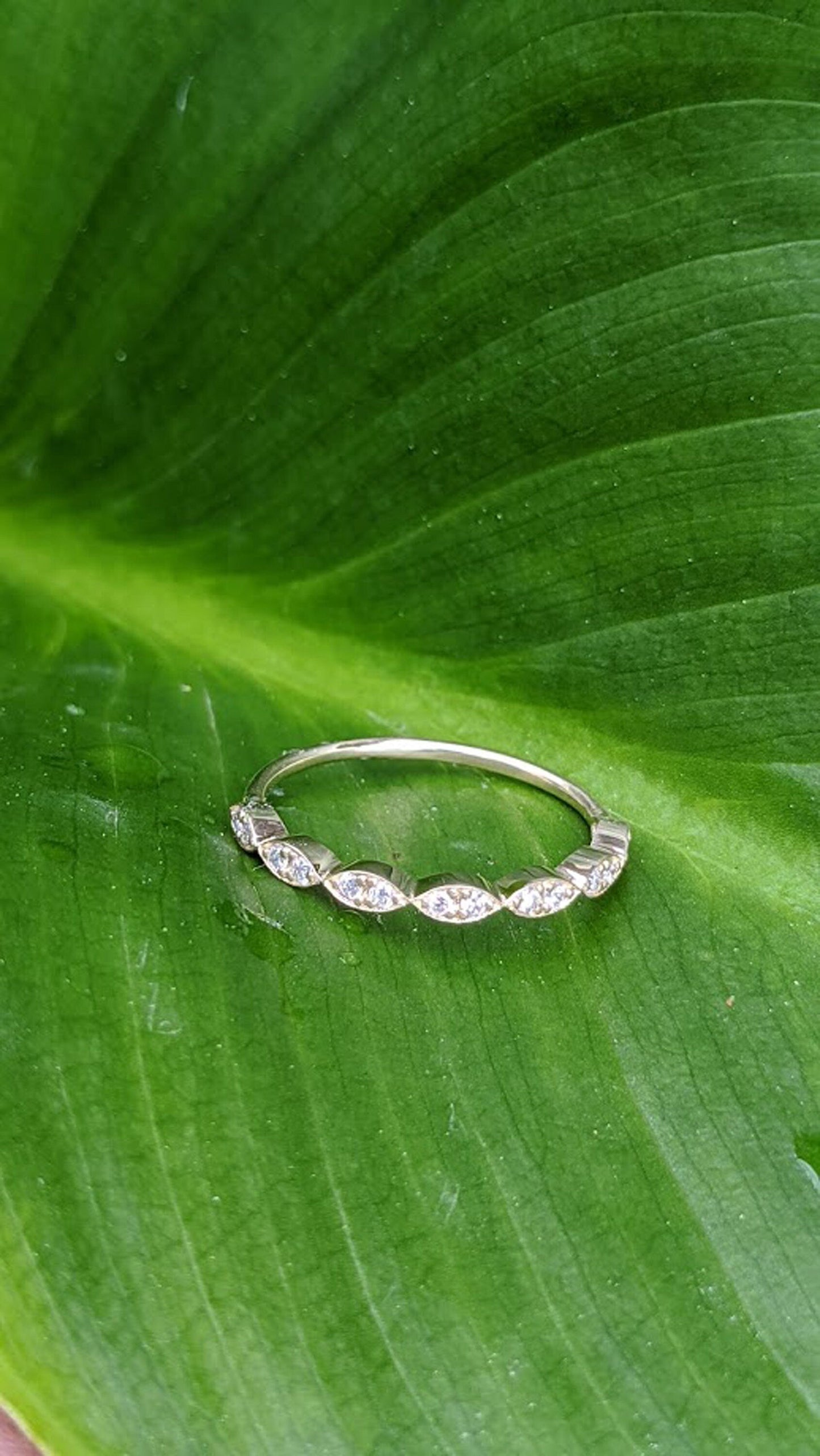 14k Gold Diamond Stacking Wedding Ring