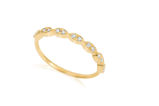 14k Gold Diamond Stacking Wedding Ring