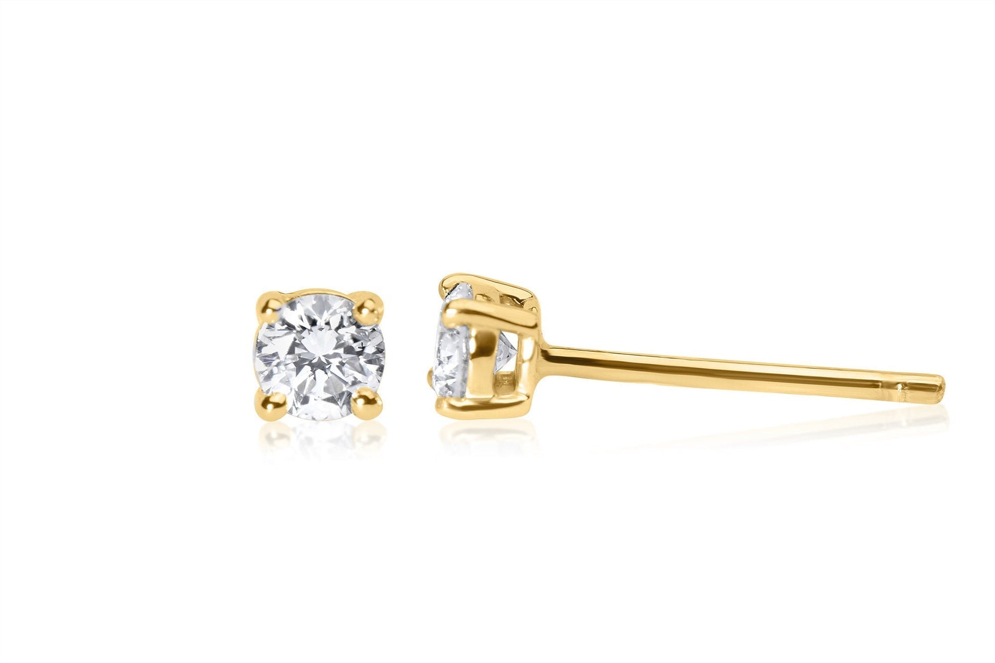 14k Gold Diamond Stud Earrings 0.25ct.