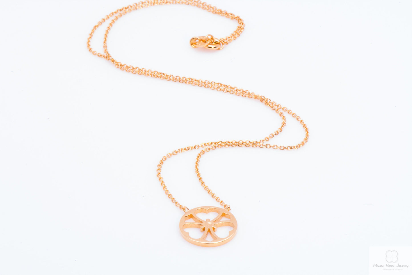 14k Gold Geometric Circle Necklace