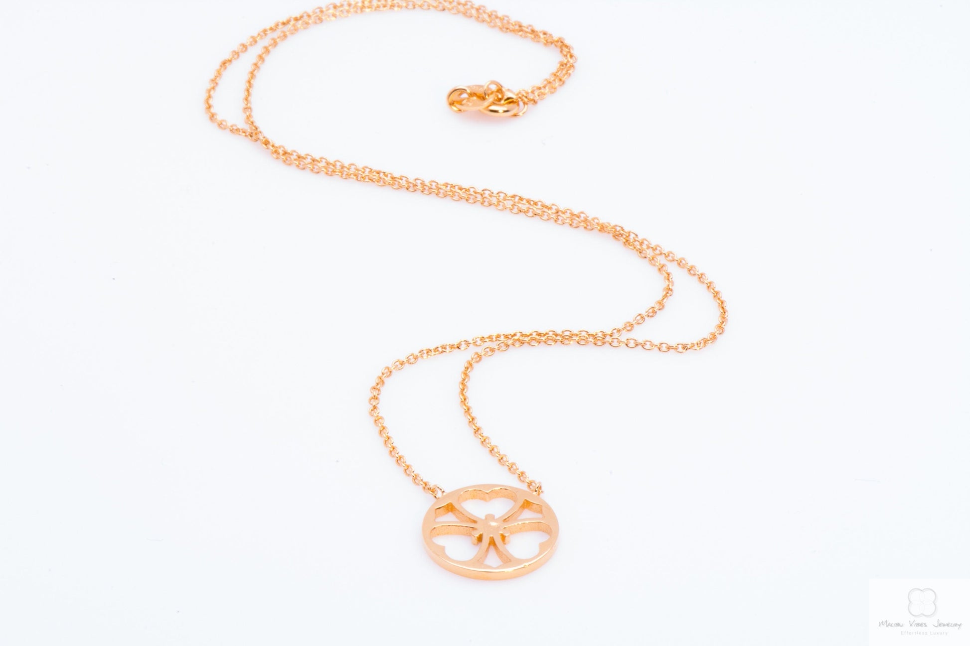 14k Gold Geometric Circle Necklace