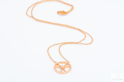 14k Gold Geometric Circle Necklace