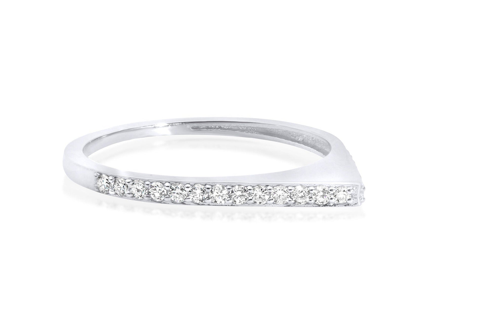 14k Gold Geometric Diamond Stacking Ring