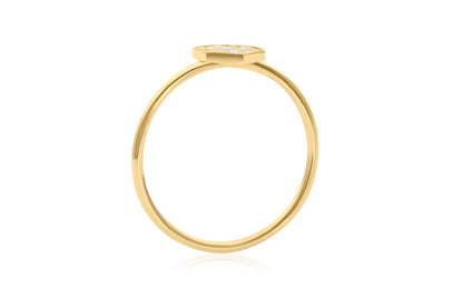 14k Gold Hexagon Diamond Ring, Micro Pave Honeycomb design Ring