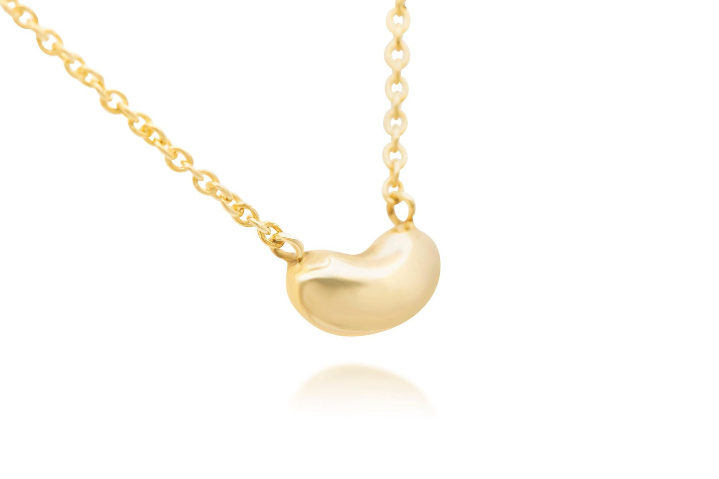 Gold bean necklace