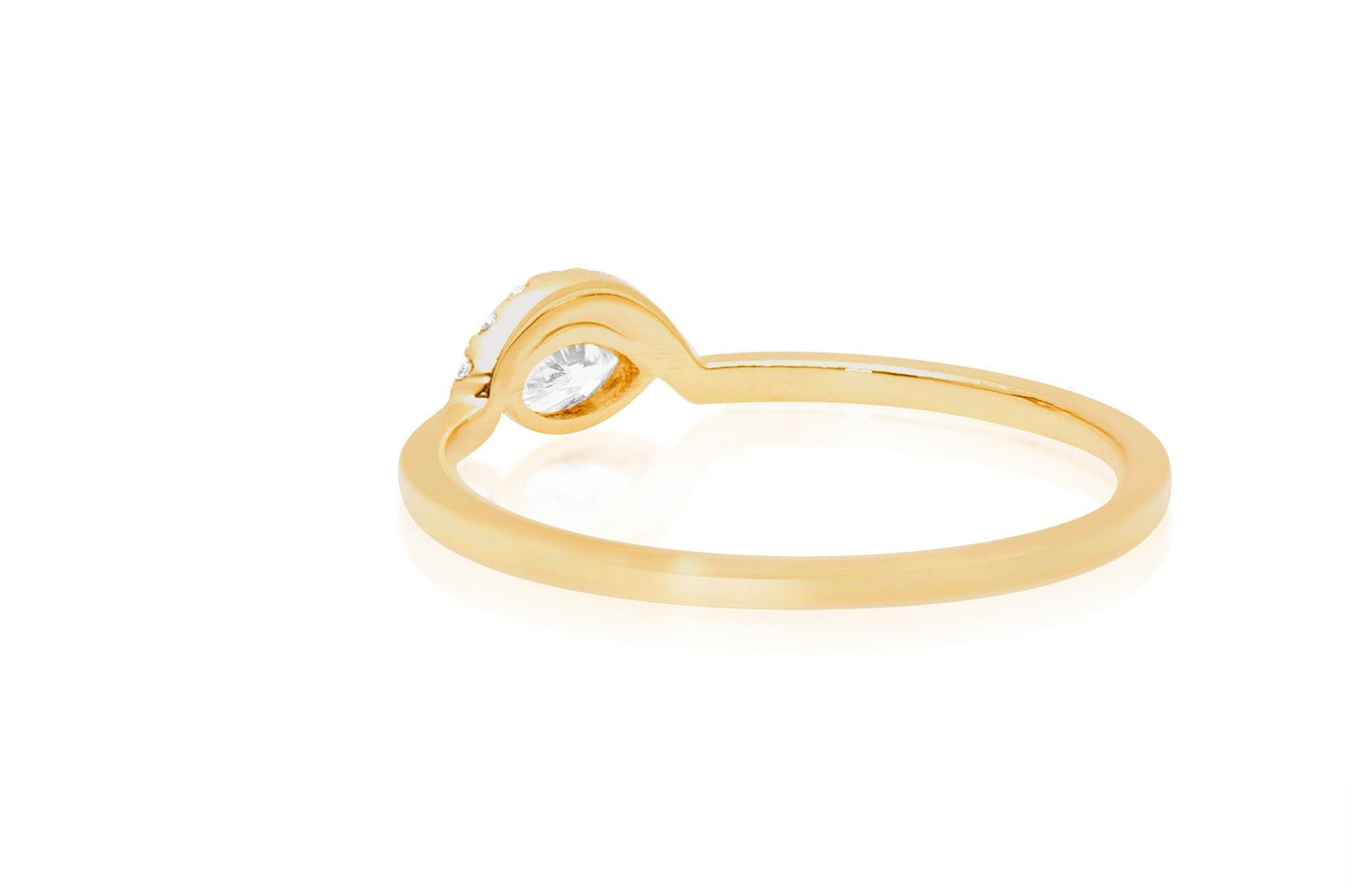 14k Gold Marquise Cut Diamond Ring