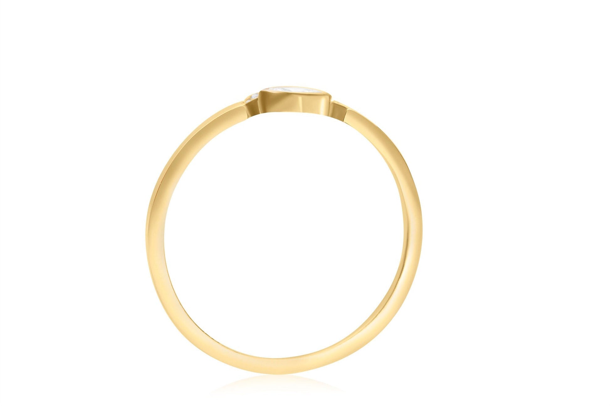 14k Gold Marquise Cut Diamond Ring