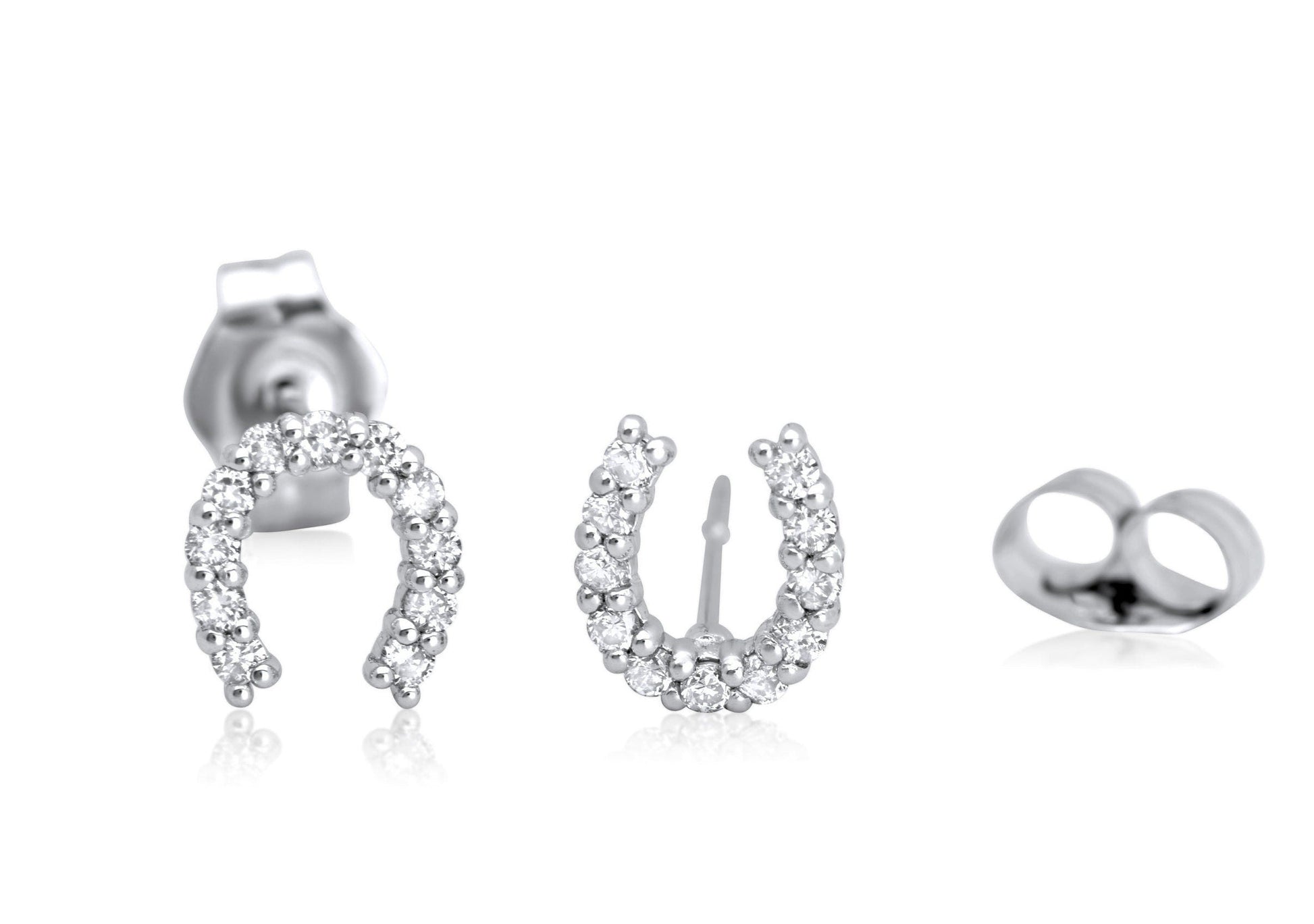 14k horseshoe shaped earrings