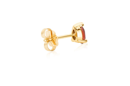14k Gold Pear Shape Garnet Stud Earrings