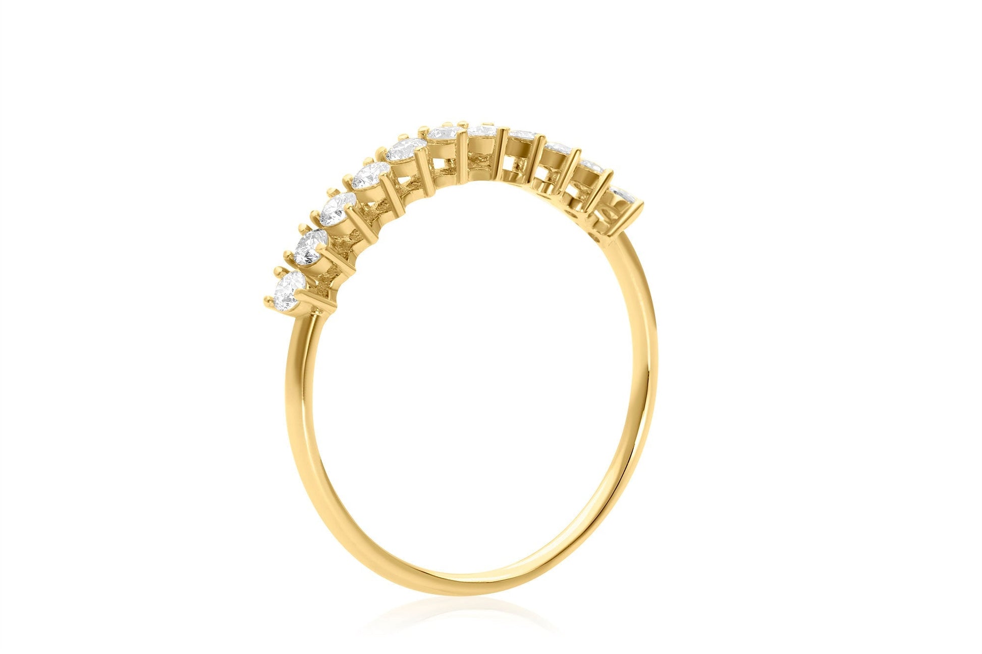 14k Gold Petite Diamond Wedding Ring