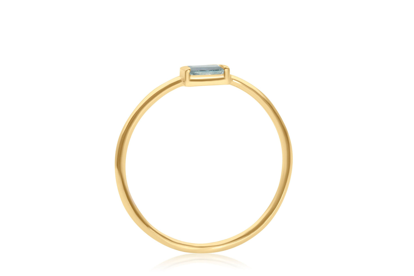14k Gold Sapphire Baguette Ring