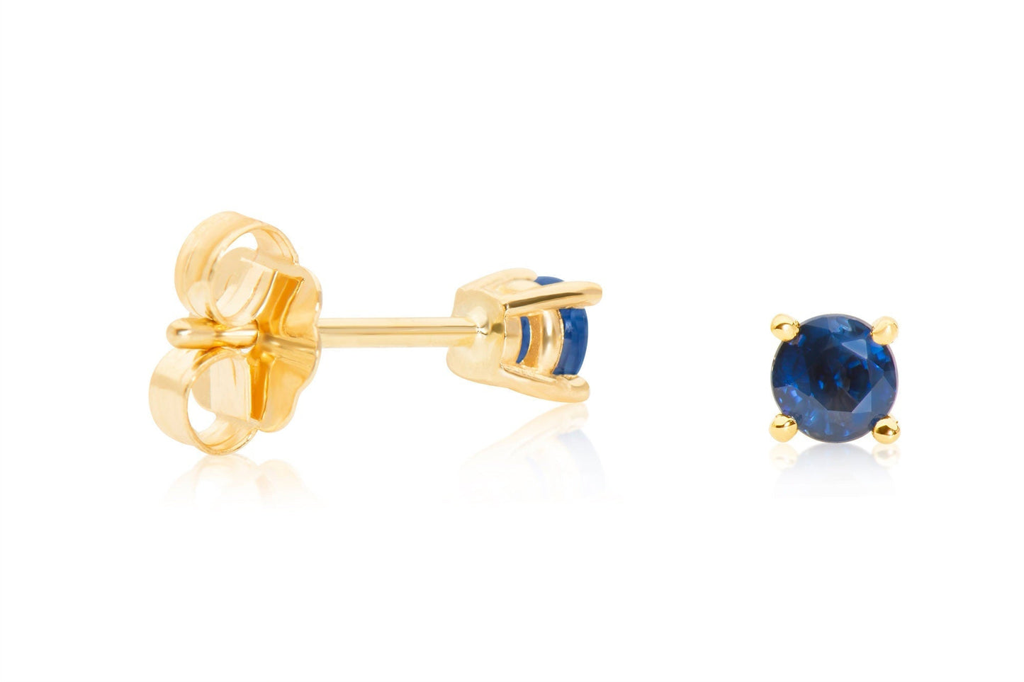14k Gold Sapphire Stud Earrings