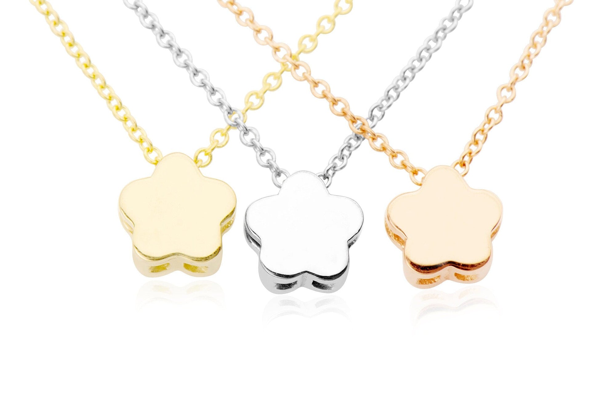 14k Lucky Charm Four Leaf Clover Necklace