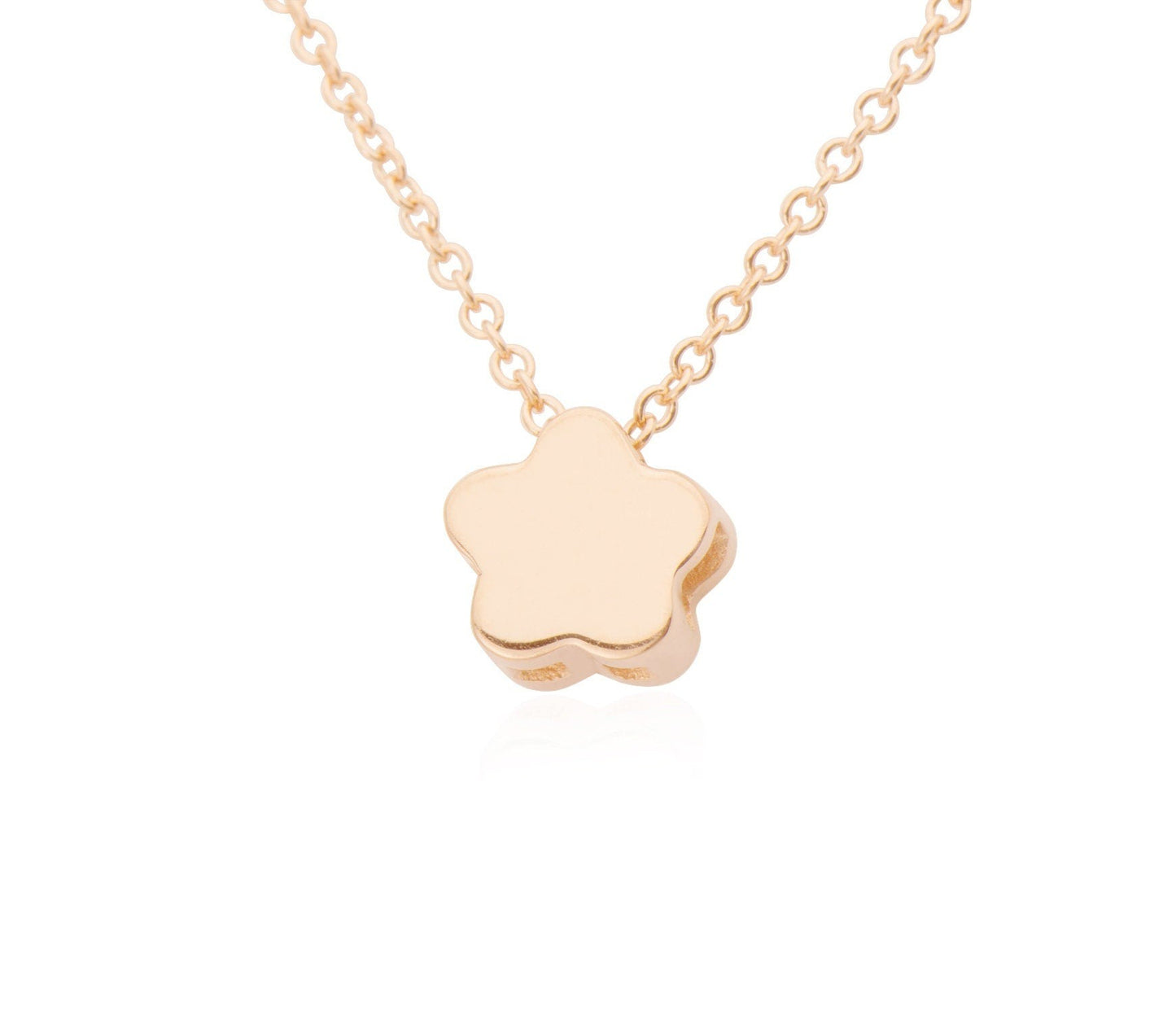 14k Lucky Charm Four Leaf Clover Necklace