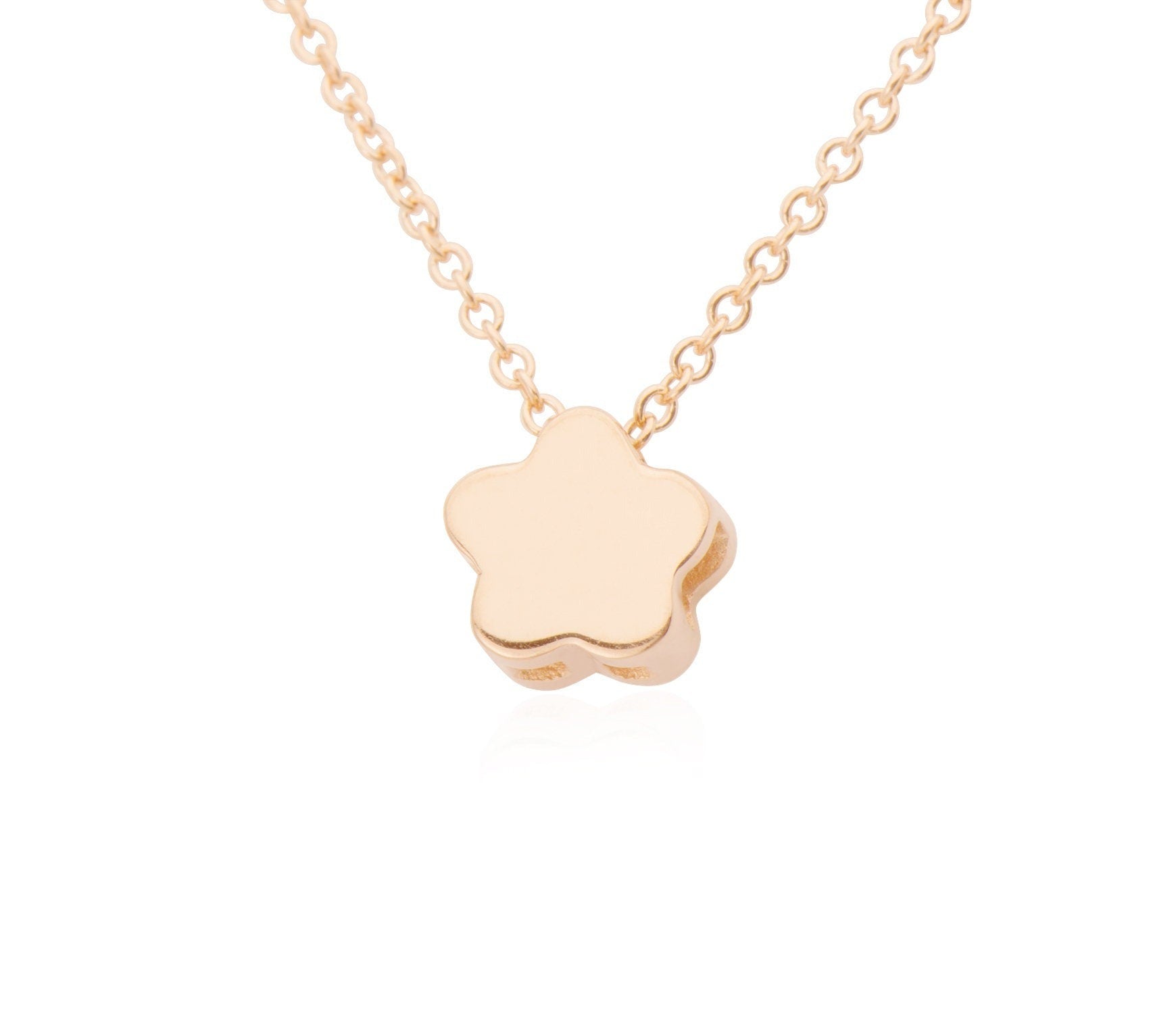 14k Lucky Charm Four Leaf Clover Necklace