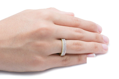 14k Micro Pave Diamond Stacking Rings