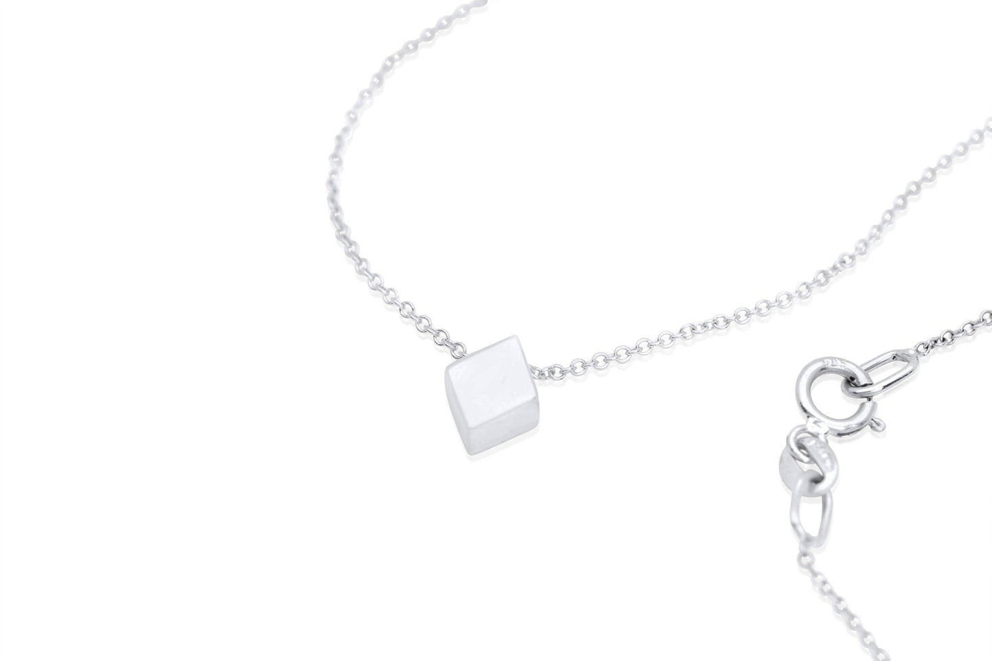14k Solid Gold Diamond Shaped Pendant,  Poker Card Suit Charm Necklace