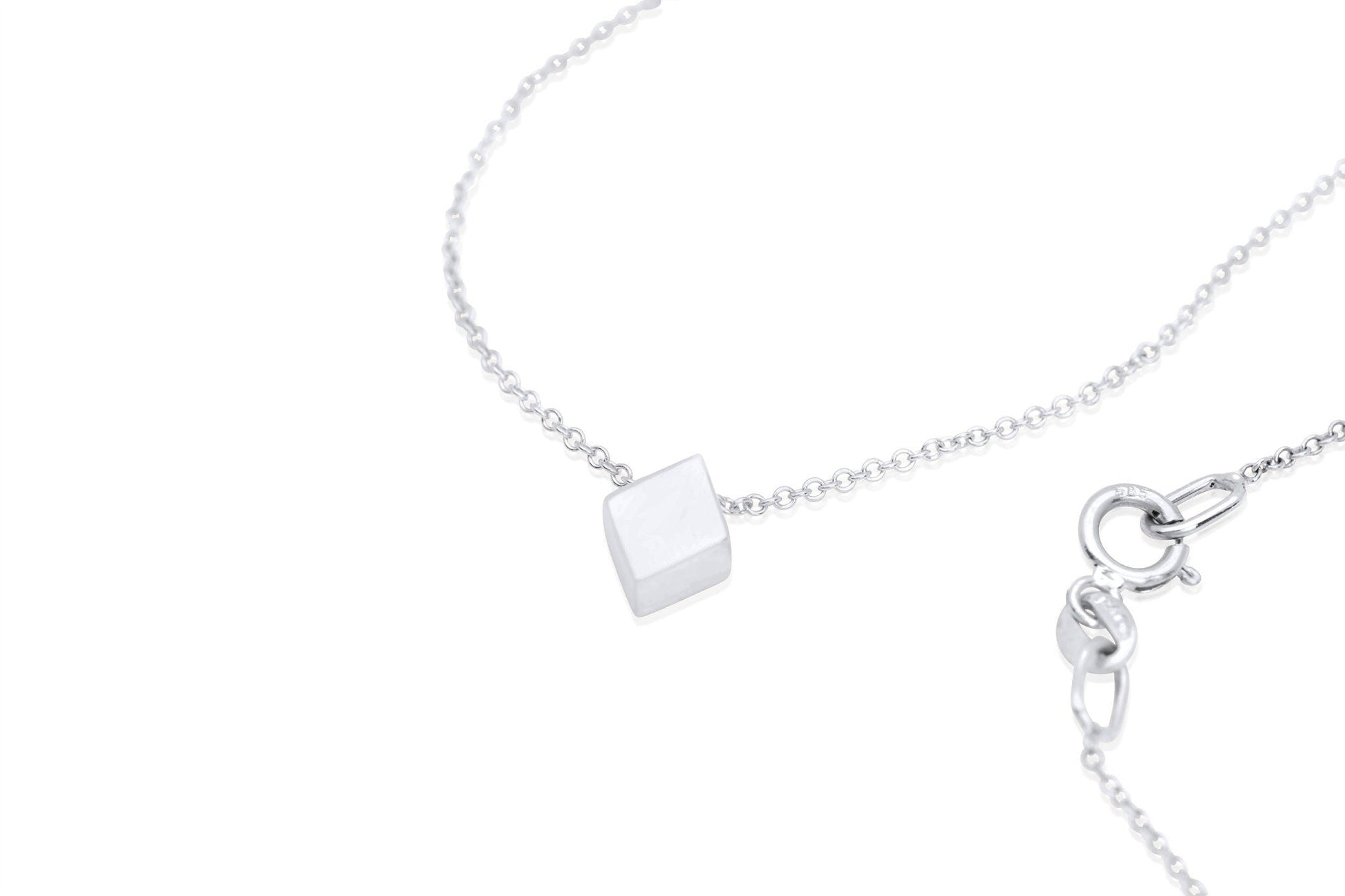 14k Solid Gold Diamond Shaped Pendant,  Poker Card Suit Charm Necklace