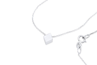 14k Solid Gold Diamond Shaped Pendant,  Poker Card Suit Charm Necklace