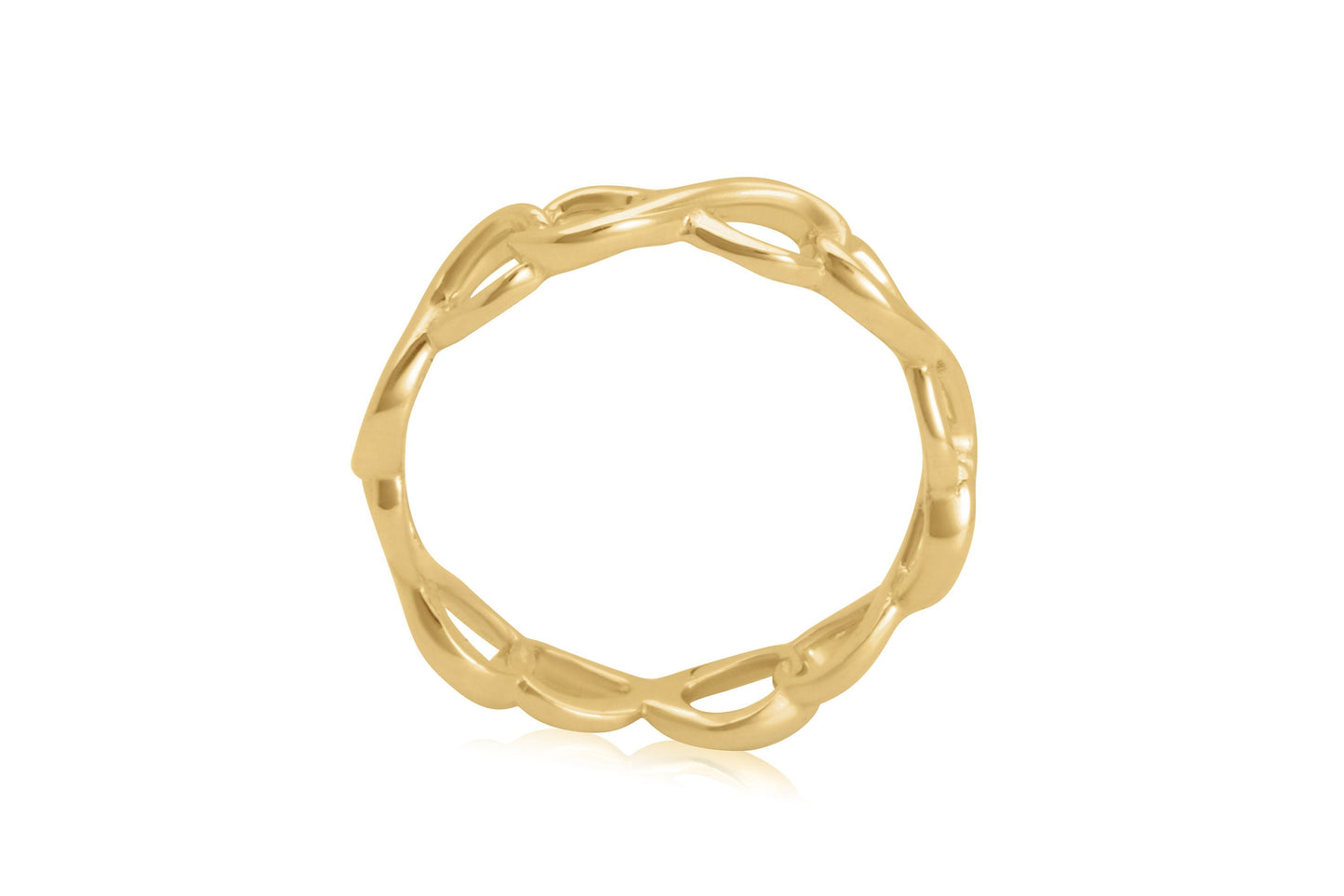 14k Solid Gold Infinity Symbol Ring