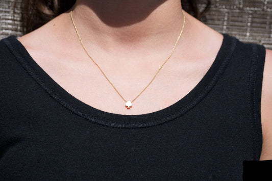 14k Solid Gold Spade Necklace, ACE of Spades tiny Spade Poker Charm Pendant