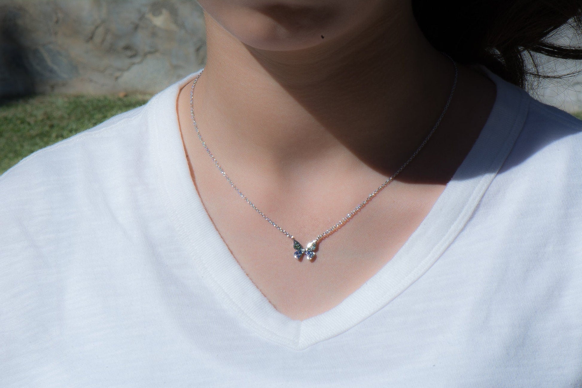 Butterfly Necklace in Sterling Silver