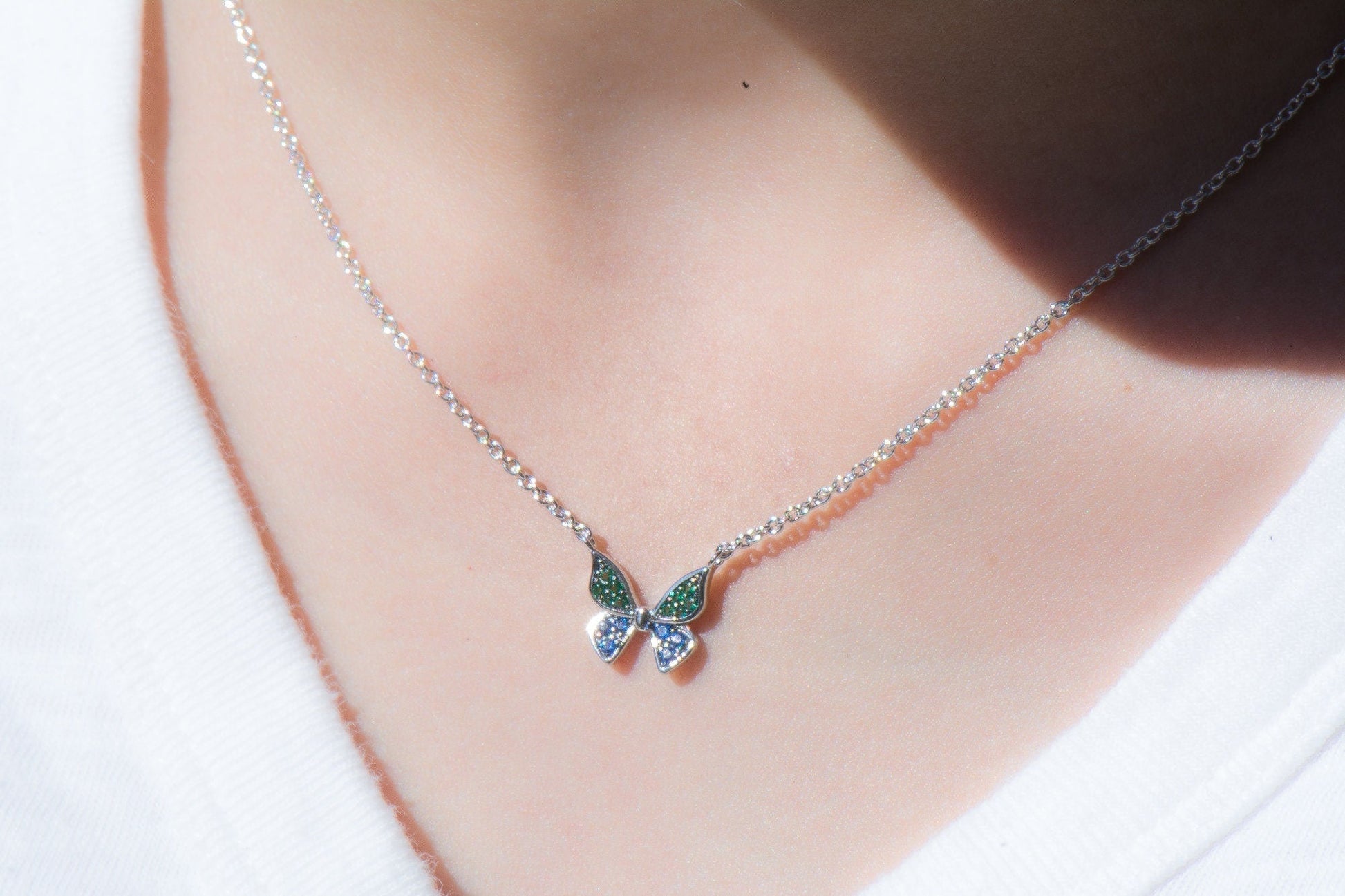 Butterfly Necklace in Sterling Silver