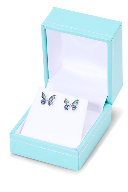 Dainty Monarch Butterfly Sterling Silver Butterfly Earrings