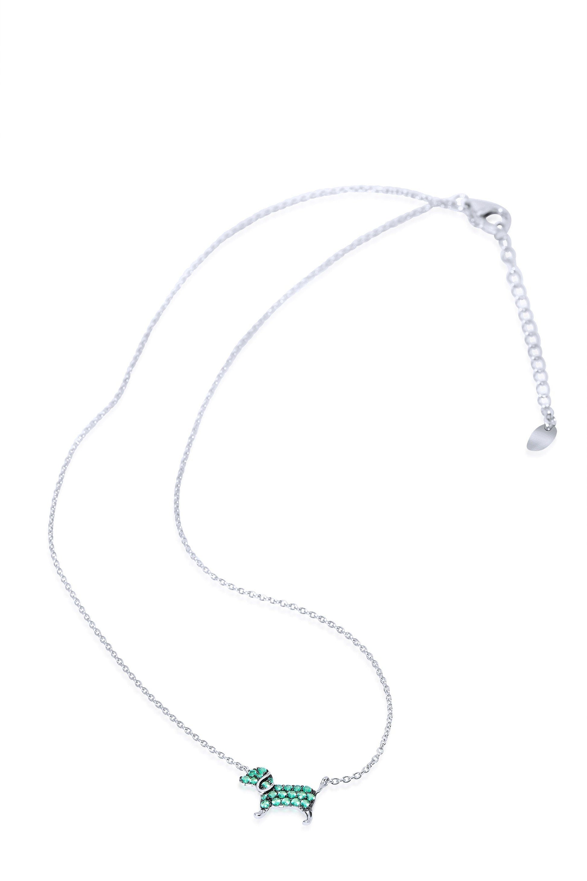 Dog Necklace in Sterling Silver