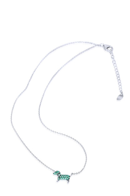 Dog Necklace in Sterling Silver