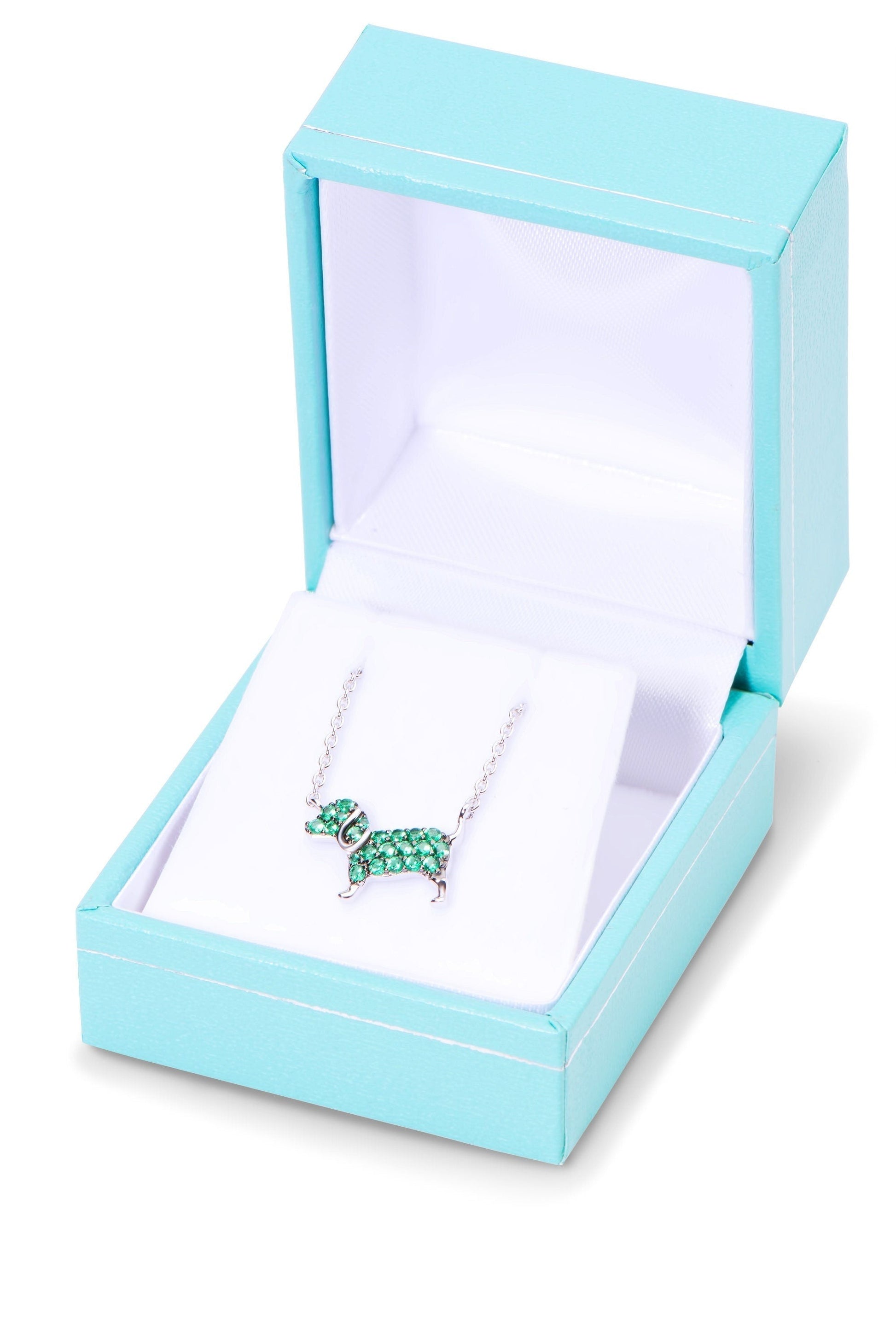 Dog Necklace in Sterling Silver