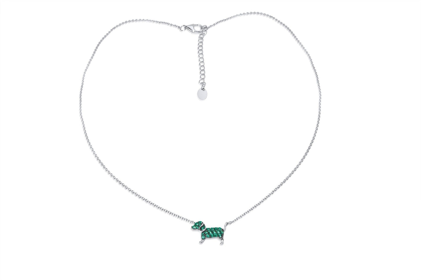 Dog Necklace in Sterling Silver