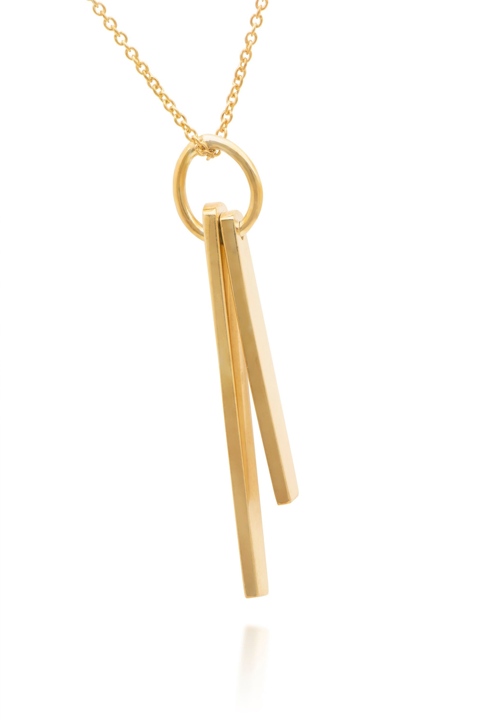 Double Bar Pendant Necklace