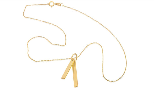 Double Bar Pendant Necklace