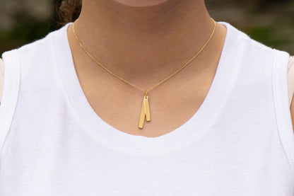 Double Bar Pendant Necklace