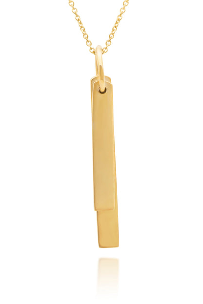 Double Bar Pendant Necklace