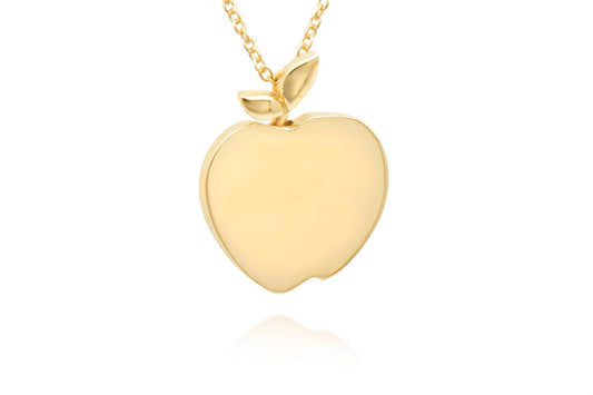 Sterling Silver Apple Charm Necklace