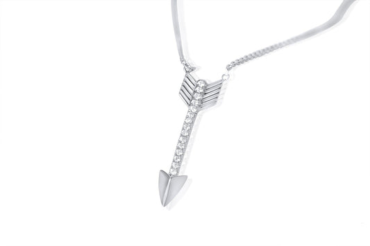 Sterling Silver Arrow Charm Necklace